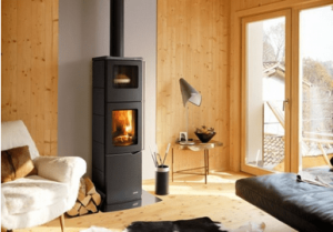 Starfire EVA S Con Forno Antracite Palazzeti Ενεργειακές Σόμπες Ξύλου