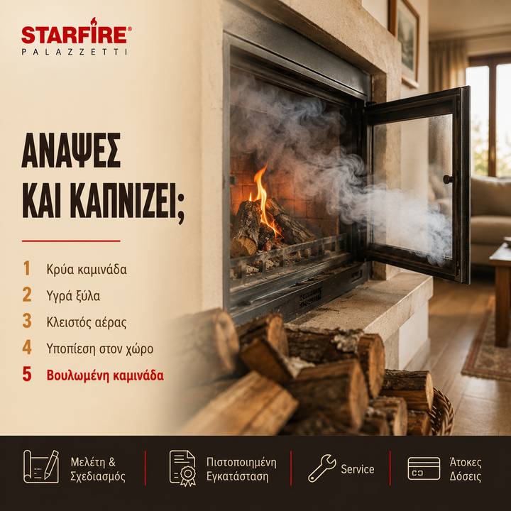 Starfire Palazzetti Αναψες και καπνισε