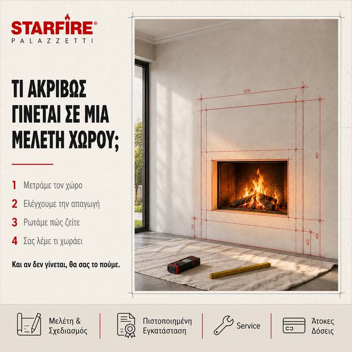 Starfire Palazzetti Τι ακριβως γινεται σε μια μελετη χωρου