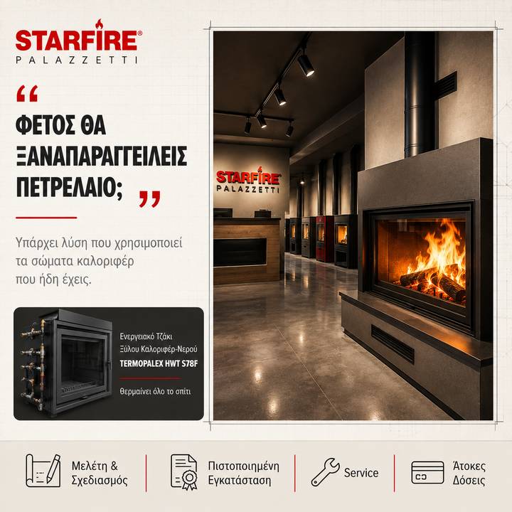 Starfire Palazzetti TERMOPALEX HWT S78F